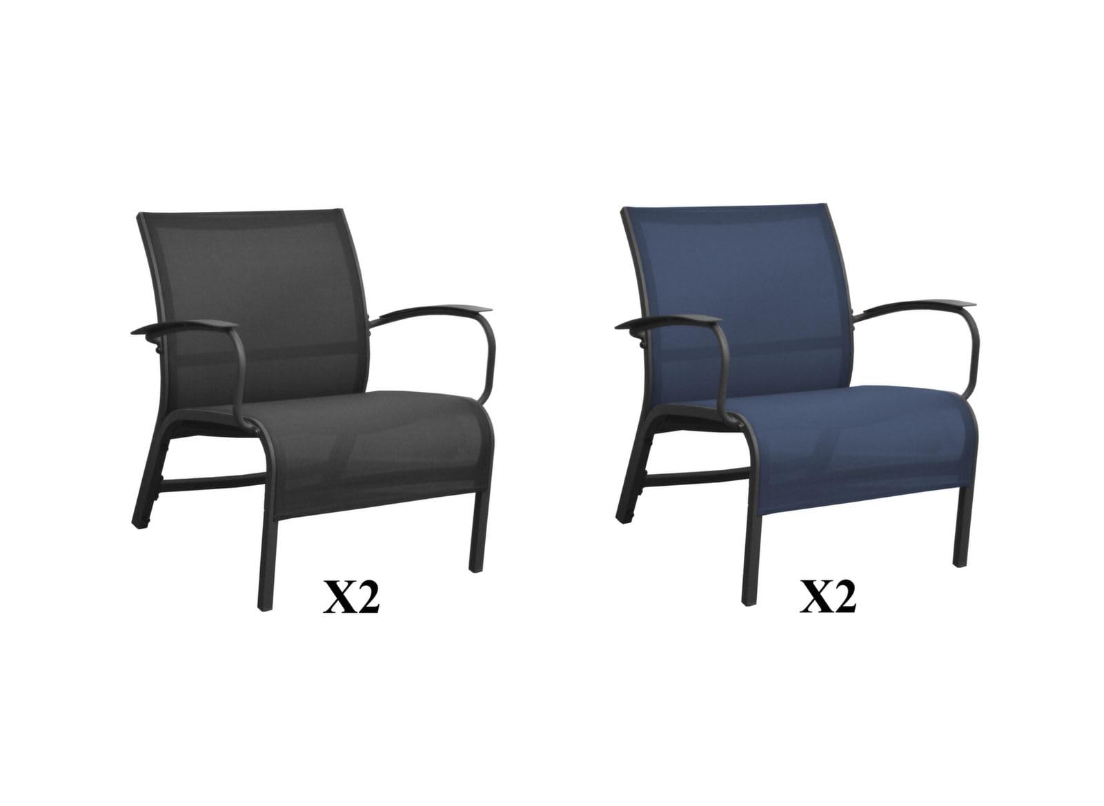 Proloisirs Ensemble détente Linéa (4 fauteuils)