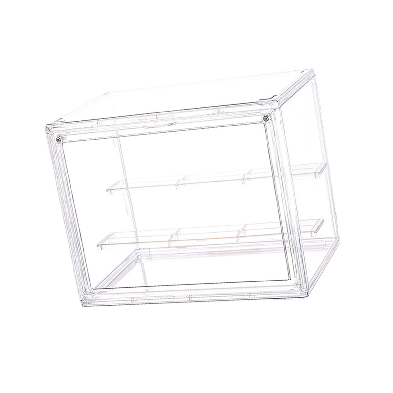 Lot de 2 vitrines transparentes avec étagère pour objets de collection