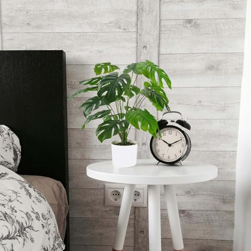 Laelfe Monstera Kunstpflanze im Topf, Künstliche Blattpflanze Splitphilo Pflanzen Plastik Tropische Palme Grünpflanze Deko für Haus Wohnzimmer Schlafzimmer Büro Tischdekorationen (Monstera-60cm) – Bild 3