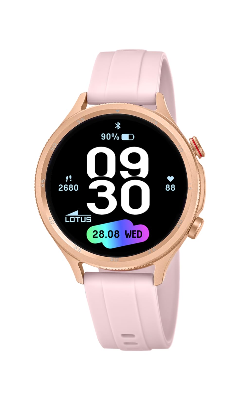 LOTUS LOTUS Smartwatch Men Women – Unisex Smartwatch Rubber Pink – IP65 Waterproof – AI Voice, Music Control, Step and Calorie Count, Phone, Sports, Sleep Monitor 50204/1