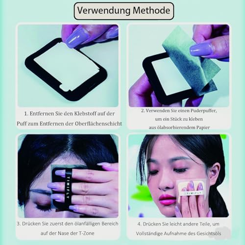 500 Stück Blotting Paper, Oil Control Paper, Löschpapier, Blotting Paper Gesicht Hohe Qualität, ölabsorbierende Blätter für ölige und Fettige Haut, Gesichtspapier für Männer und Frauen