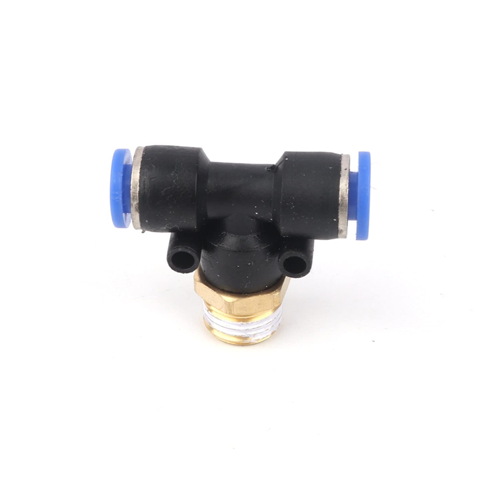 Gotero de riego para jardinería, 20, 6 mm, conexión neumática en T, Rosca Externa de 1/8, 1/4, 3/8 y 1/2 Pulgadas, Conector de Manguera de Alta presión de plástico.