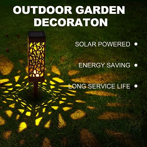 image for ILLUMINEW Solar Garden Lights - Solar Hollow Square Shaped Lights, Sol
