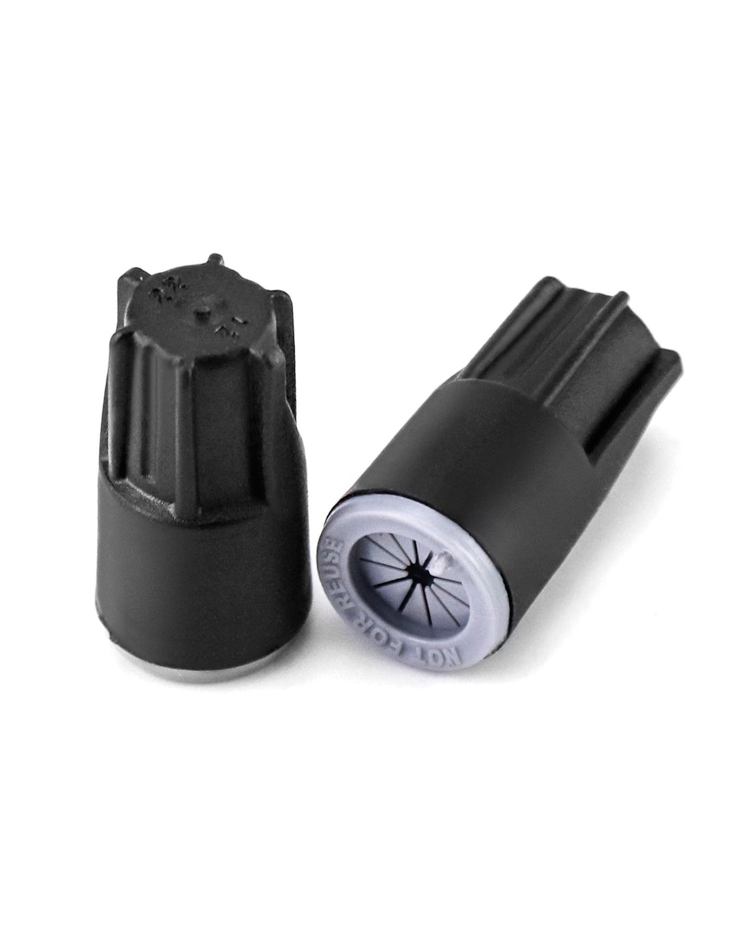 QWORK Conectores de PVC impermeables, 100 tapas de tuercas eléctricas para cables de bajo voltaje y exteriores, compatibles con múltiples medidores de cable