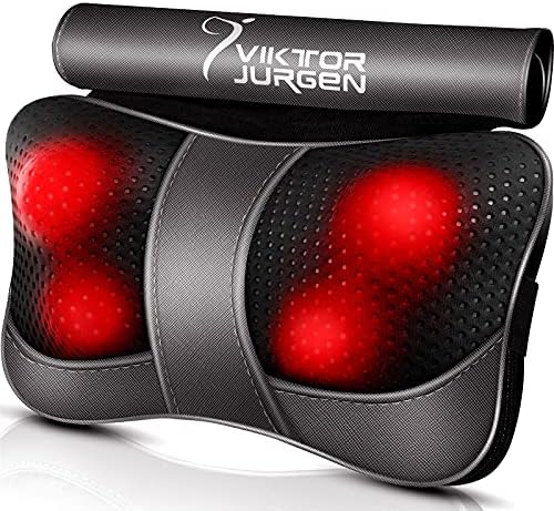 VIKTOR JURGEN Back Massager Gifts for Valentine's Day/Mother's Day/Father's Day/New Year, Neck Massager with Heat, Shiatsu Shoulder Massager for Back, Neck, Electric Massage Pillow Relief Back Pain