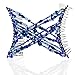HairZing Double Cross Hair Comb, Hair Accessory Perfect for Easy Ponytails, UpDos and Twists, Dark Blue, Medium