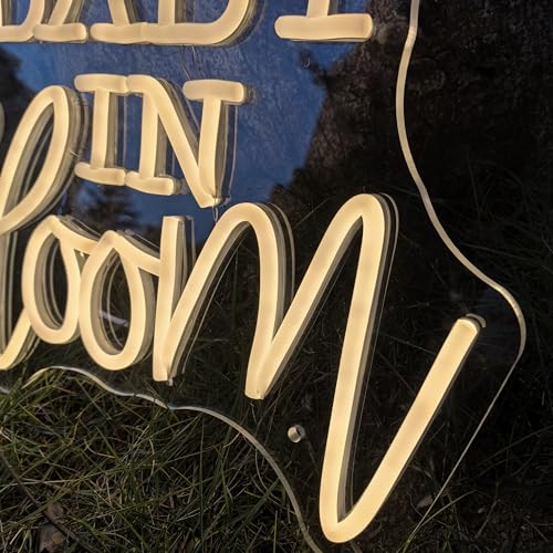 Image of Baby in Bloom Neon Sign For Baby Shower Decorations, Birthday Party Event Plan Backdrop Sign, Neon Light Sign For Baby Shower Decor Gifts (15.7x10.7in)