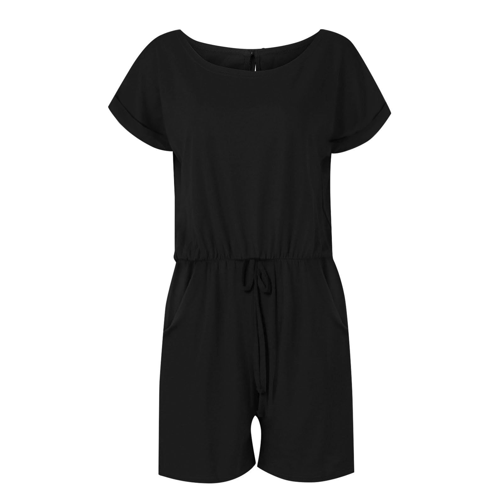 Summer Rompers for Women 2026 Spring Flowy Dressy Casual Jumpsuits Beach Comfy Linen Athletic Cute Overalls