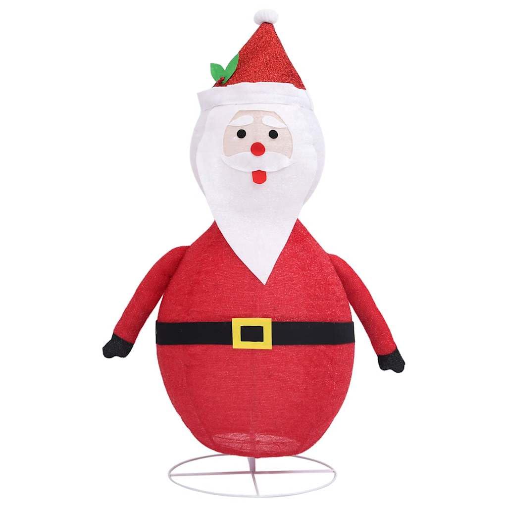 Décoration de Noël Figurine Père Noël LED Tissu de Luxe 90 cm,Éclairage de Noël,328498