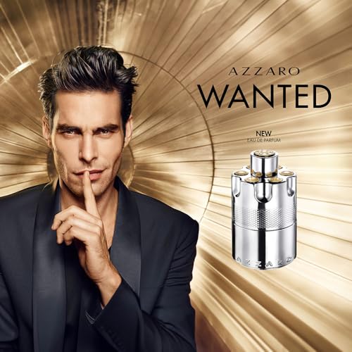 Image of Azzaro Wanted Eau de Parfum 100 ml - Energizing & Intense Mens Cologne - Woody, Aromatic & Spicy Fragrance - Fresh Notes of Juniper Berries, Sage, Vetiver - Lasting Wear - Luxury Perfumes for Men