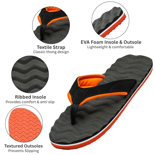 Alpine Swiss Joel Men’s Flip Flops | Lightweight Thong Sandals | Comfortable EVA Anti-Slip Insole | Beach & Indoor Outdoor Shoes2
