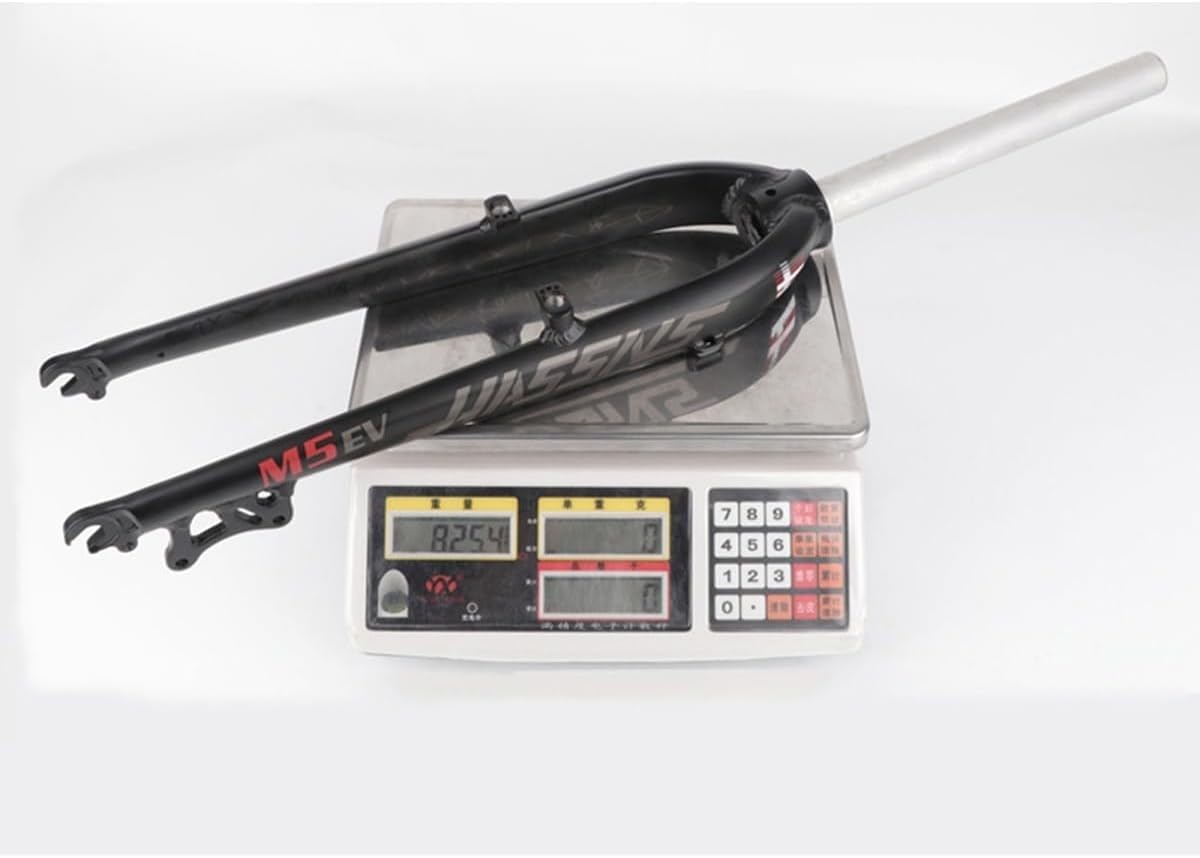 Forcella Rigida MTB da 26" e 27,5" Tubo Dritto Senza Filettatura da 1-1/8" QR Freno a Disco V da 9X100mm Lega di Alluminio Ultraleggera Mountain Bike Anteriore A, 27,5"