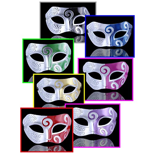 DesignerBox 14 Pieces Masquerade Masks, Half Face Mardi Gras Masquerade Mask Venetian Masks Set (Set 2) - Image 3