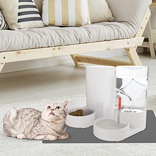 Cat Water Dispenser and Food Feeder Set,Upgrade Cat Dog Feeding Bowl and Pet Drinking Dispenser for Small Medium Cats… - Image 8
