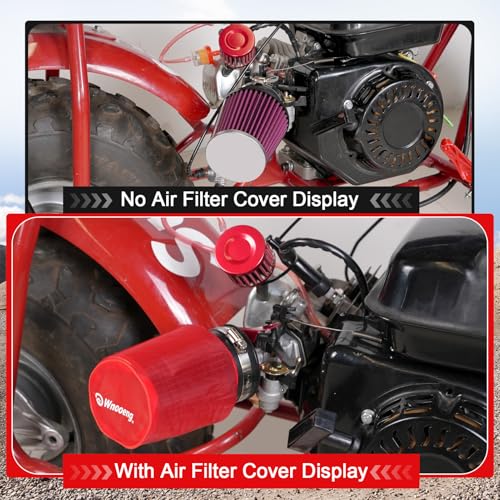 Image of Upgraded Mini Bike Air Filter Adapter Kit with Dust Cover for Predator 212cc Coleman CT200U CT200U-EX BT200X B200 B200R KT196 196cc GX160 Engine Baja MB165 MB200 Mini Bike Go Kart Parts