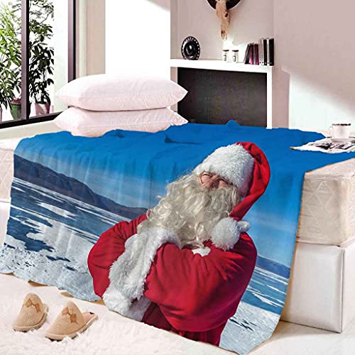 Couverture Flanelle Microfibre haut de gamme avec impression 3D scène de neige