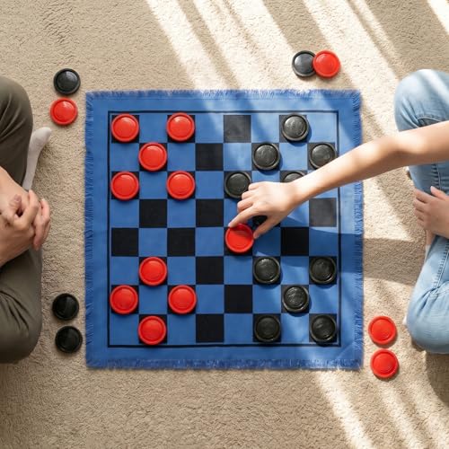 Juego gigante de damas Yarlung 3 en 1 alfombra reversible miniatura 6