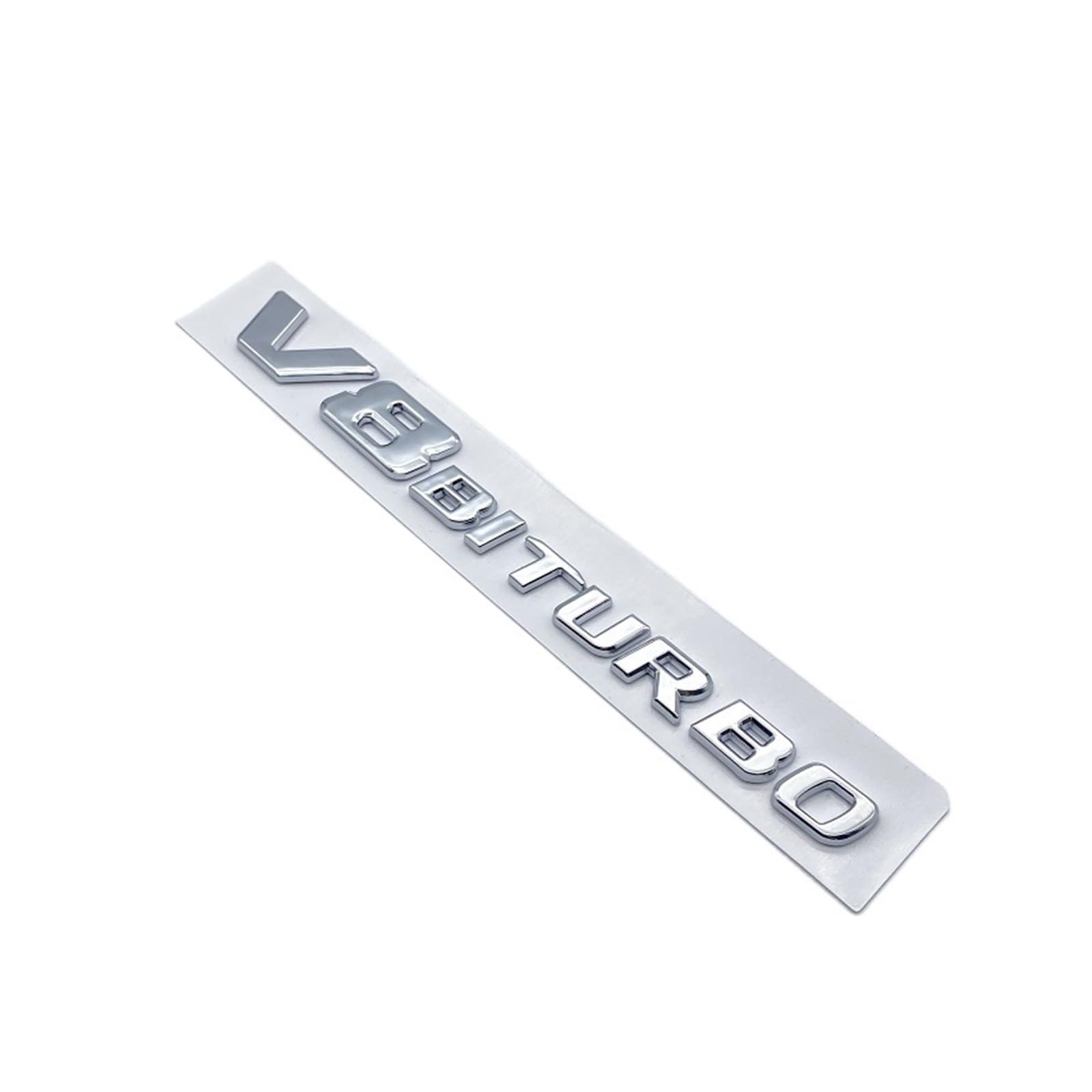 NBCNZCTSAS 3D ABS Rear Trunk Decal Emblem Badge Sticker Fit For Mercedes AMG GT R S C GTR GTS GTC V8biturbo C190 Car Accessories(Silver v8biturbo)