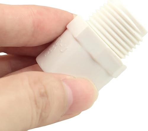 Miniatura 5 de 10 unids 12 pulgada blanco de 2 vías PVC adaptador macho accesorios de tubería adaptador de manguera de PVC acoplamiento con rosca macho de 12