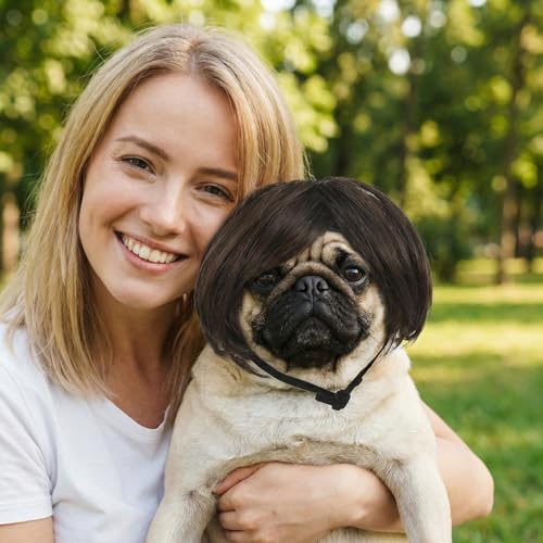 Peluca divertida para perros pequeños y gatos miniatura 6