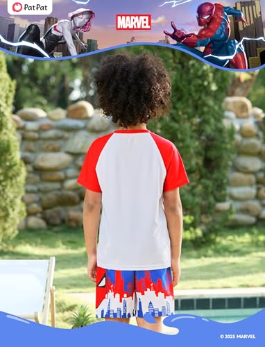 Image of Disney Marvel Spiderman Cars Boy Swimsuit Rash Guard Shirts & Swim Trunk Boys Swim Set Mickey Summer Bathing Suit 2-13 Years