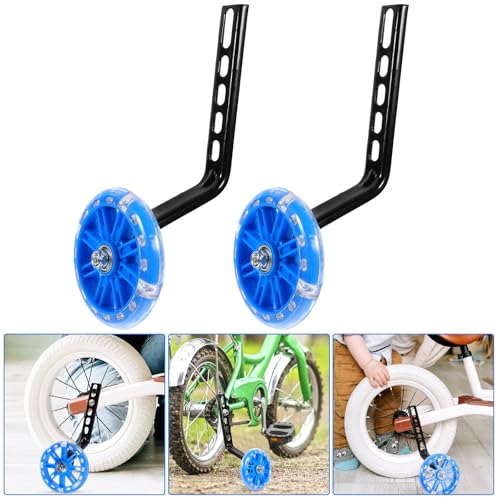 Ruedas de Entrenamiento Alasum para Bicicleta, 2 piezas, Ajustables, con Luz, Estabilizadores Auxiliares para Bicicleta miniatura 7