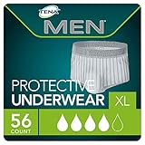 TENA Incontinence Underwear for Men, Super Plus Absorbency, Extra Large, 56 Count (4 Packs of 14)