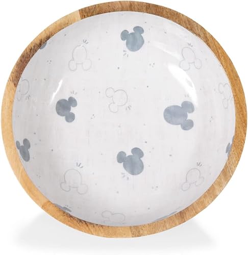 Miniatura 5 de PICNIC TIME Disney Mickey Mouse - Ensaladera de madera de mango, cuenco para servir, (madera de mango) 13.5 x 13.5 x 4.3 pulgadas