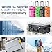 TSA Approved Travel Luggage Locks, Open Alert Combination Lock for School Office & Gym Locker ,Toolbox, Pelican Case,Easy Read Dials- 1, 2 & 4 Pack (1, Yellow 1 Pack)