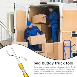 Crochet de récupération de cargaison – 1,5 m – Accessoires de camion robuste | Perche télescopique pour camion – Crochet télescopique pour remorquage de cargaison