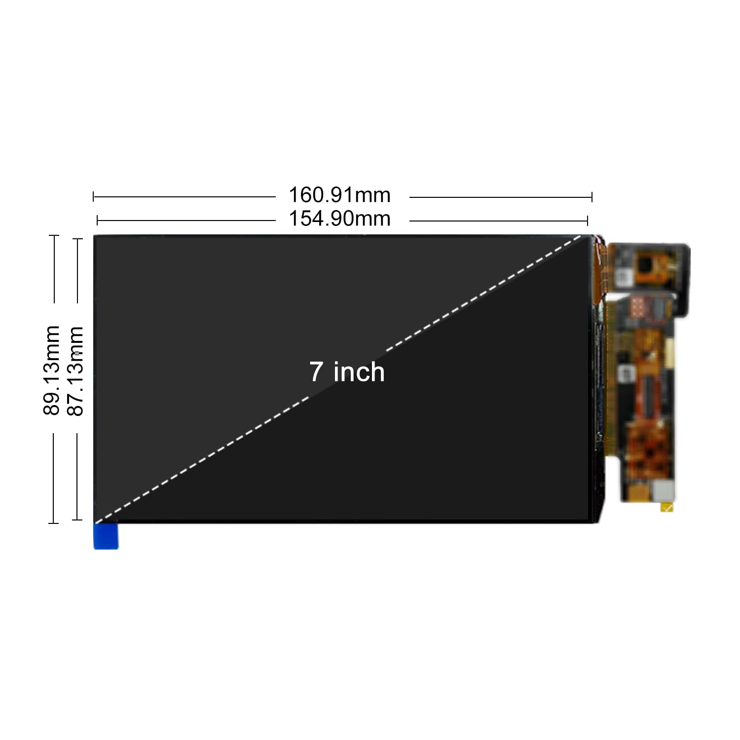 wisecoco AMOLED Display 7 Pollice FHD 90Hz Alta Frequenza di Aggiornamento 850 Nits Ad Alta Luminosità IPS Touch Panel per Raspberry Pi Laptop Camera Switch PS4/5 Display da Gioco Schermo fai da te