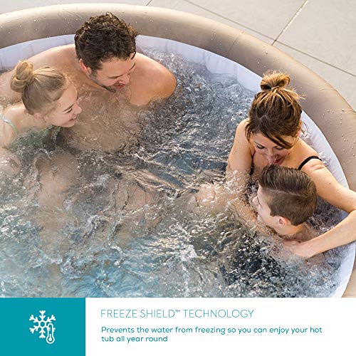 Lay-Z-Spa Palm Springs Hot Tub, 140 Inflatable Spa with Freeze Shield Technology, Beige, 4-6 Person Lay-Z-Spa Palm Springs Hot Tub, 140 Inflatable Spa with Freeze Shield Technology, Beige, 4-6 Person