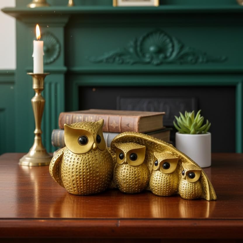 Image of Beautiful Owl Showpiece for Home & Office Decor | Owl Statue, Decorative Showpiece for Home & Office | Gift Item for Housewarming