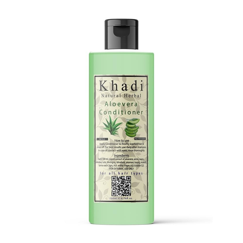 Khadi Natural Herbal Aloevera Conditioner for Men Women 200ml