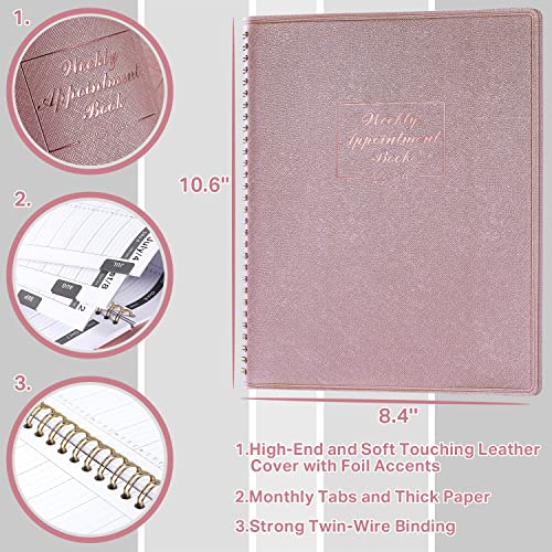 Weekly Appointment Book 2023-2024 - Daily Hourly Planner 2023-2024, July 2023 - June 2024, 8.4" X 10.6", 15-Minute Interval, Flexible Soft Cover, Twin-Wire Binding, Perfect For Your Life #TOP5