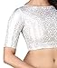 Madhu Fashion Women's Polyester Half Sleeve Saree Blouse (Mf1970) 38 Silver