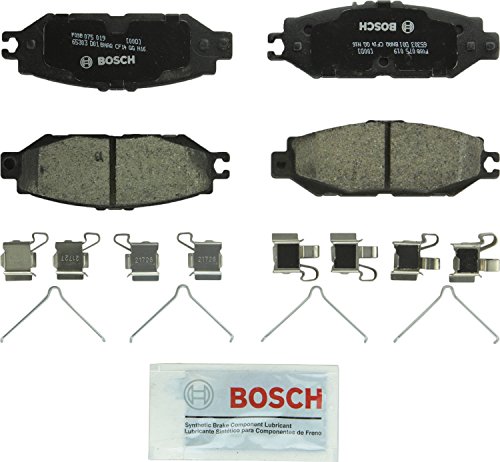 Bosch BC613 QuietCast Premium Ceramic Disc Brake Pad Set For 1993-2000 Lexus LS400 and 1995-1998 Toyota Supra; Rear, 613