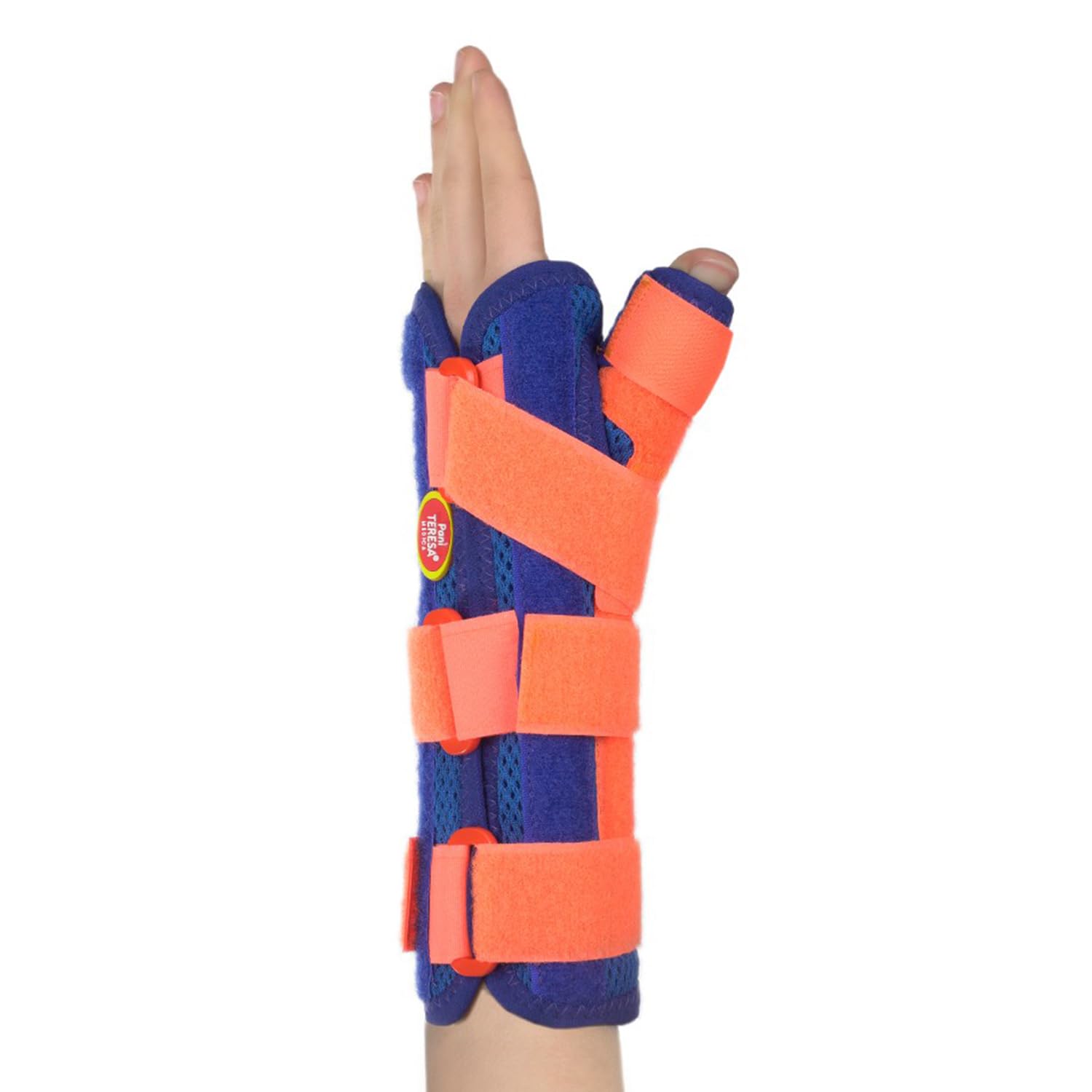 Handgelenkbandage Daumenbandage 2in1 Handgelenkstütze Orthopädisch Universell Einstellbar Recht Links Kinder Und Jugendliche Handgelenk Bandage Mit Daumen 11-14 cm Blau