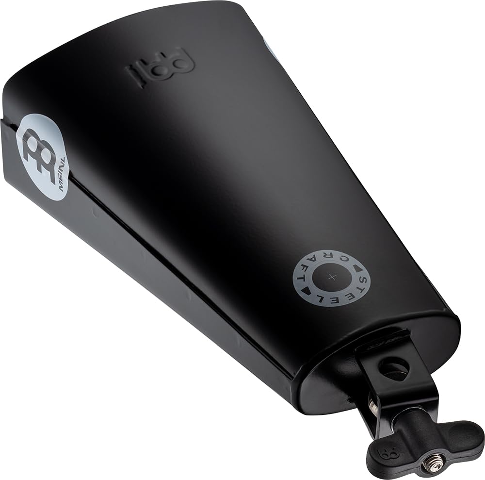 Meinl Percussion Steel Craft Cowbell - Sehr großes Aufschlagidiophon - Länge 8,5 Zoll - Timbalero - Montierbar - Pulverbeschichteter Stahl, Schwarz (SCL850-BK) | Timbalero Cowbell, Montierbar, 8,5 Zoll, Pulverbeschichteter Stahl