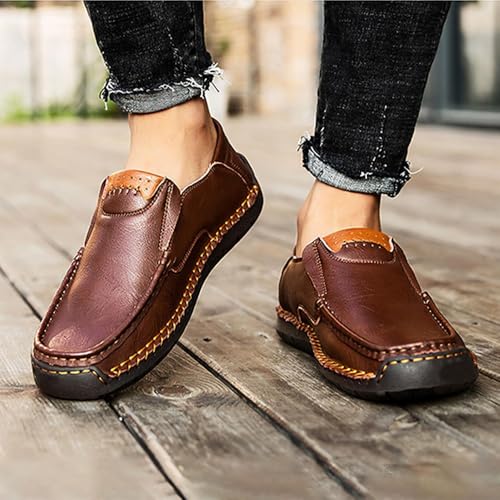 Enjerr Orthopedic Shoes,Slip on Leather Waterproof Fashion Orthopedic Shoe,Enjerr Orthopedic Balance Shoes Men for Balance3