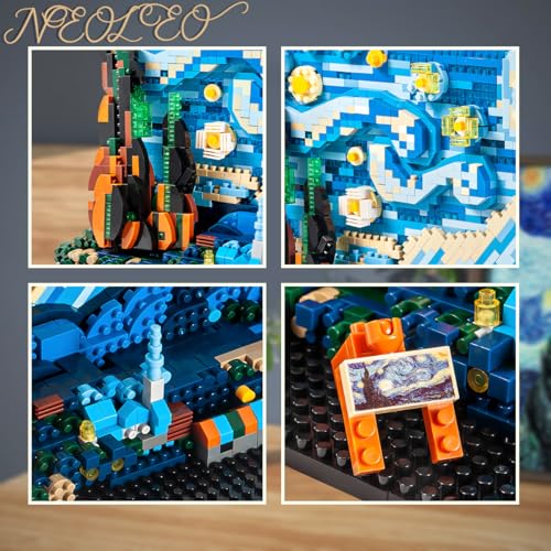 Image of GOTIMON Starry Sky Micro Building Blocks Toy Mural Set,3D Puzzle Mural Set Artists Creative Crafts for Adults (1858PCS)