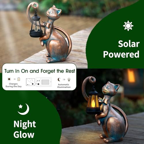 Statue de chat à LED anti-vent et pluie pour décoration extérieure - 6
