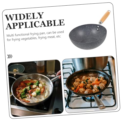 Wok pequeño antiadherente estilo chino con fondo de hierro miniatura 4