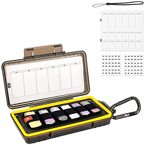 USB Flash Drive & Memory Card Case Storage, Thumb Drive Jump Drive Pen Drive Holder Organizer for 12pcs USB + 24pcs SD Card/Nintendo Switch Card/Sony PSV Card/CFexpress Type A Card