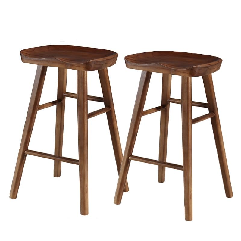 Set Di 2 Sgabelli Da Bar Dal Design Semplice Con Seduta Sintetica Marrone E Struttura In Metallo Cromato Tdb10690 81338351