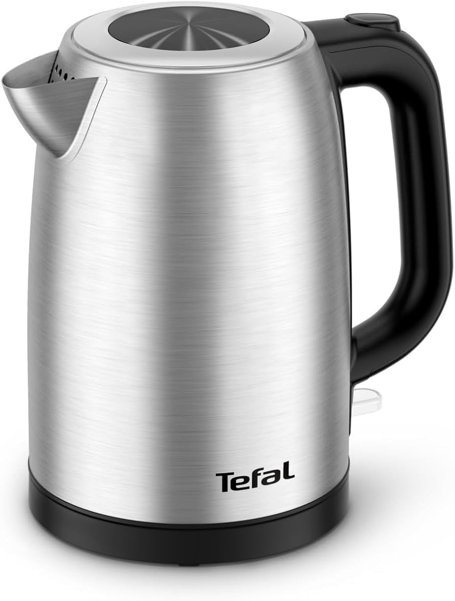 Tefal, Wasserkocher aus Edelstahl, 1,7 l, 2200 W für schnelles Kochen, automatische Abschaltung, sichtbares Wasserstandfenster, KI1R0DE0