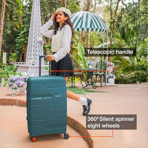 Image of Nasher Miles Paris Hard-Sided Polypropylene Luggage Set of 3 Trolley Bags (55, 65 & 75 Cm) Small, Medium & Large