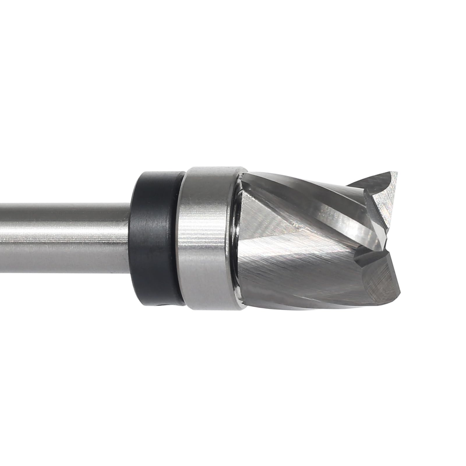 Fresa de enrasado en espiral de 8 mm, fresadora en espiral para fresadora superior, diámetro de corte de 16 mm, longitud de corte de 16 mm, ranura en espiral, rodamiento de bolas inferior para