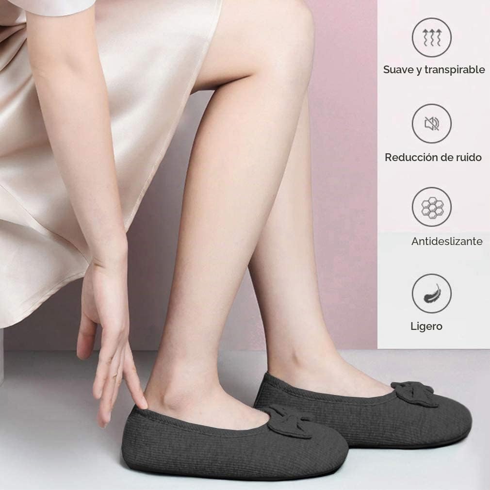 Solshine Zapatillas cerradas de algodón de las mujeres zapatillas bailarina T002