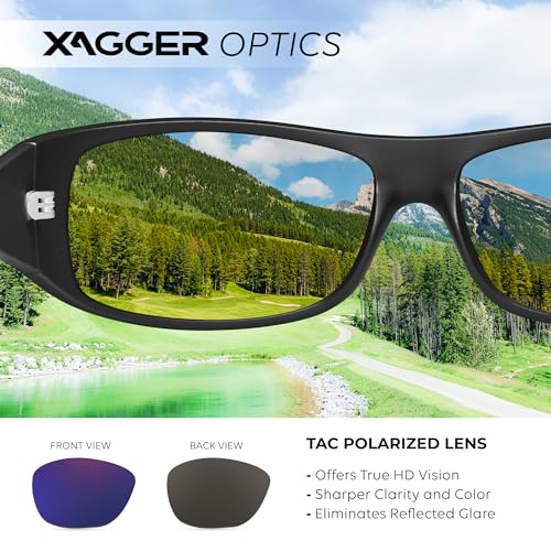 Image of Sports Polarized Sunglasses for Men Wrap Around TR90 Frame Sun Glasses